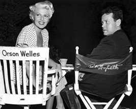 Rita Hayworth And Orson Welles In The Lady From Shanghai In Directors Chairs On  - £55.93 GBP