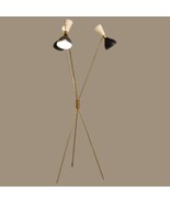 1950sMid century Style Brass and Black and White Lacquered Tripod Floor ... - €331,61 EUR