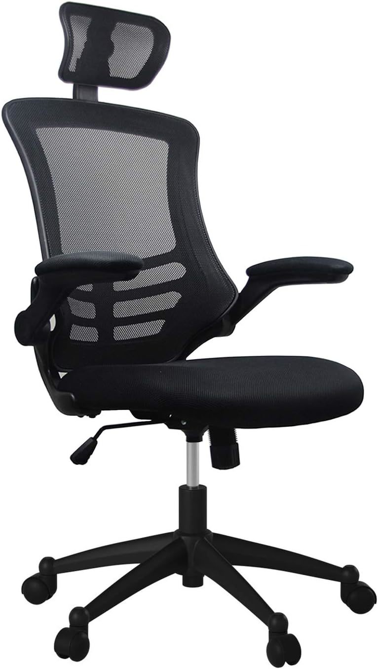 Modern High-Back Mesh Executive Chair With Flip-Up Arms By Techni Mobili. - $144.98