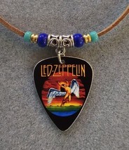 Handmade Led Zeppelin Aluminum Guitar Pick Necklace - $14.52