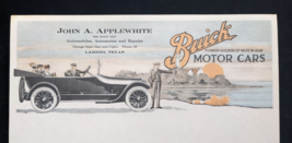 Antique BUICK Motor Cars Letterhead ~ Laredo, Texas Colorful Automobile Graphics - £64.94 GBP