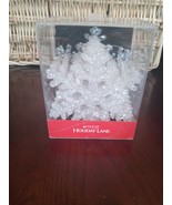 Macy&#39;s Holiday Lane 12 Plastic Snowflakes-Brand New-SHIPS N 24 HOURS - £36.31 GBP