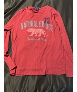Natural Bridge VA Zoological Park Tiger Graphic Waffle Shirt XL Red Thermal - $22.95