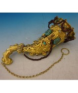 Asian Silver Gilt Tussie Mussie Posey Posy Holder w/ Garnets Turquoise (... - $3,505.58 CAD