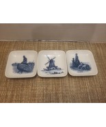 Lot of 3 Vintage Royal Copenhagen Denmark 3 1/4&quot; Plates - $10.90