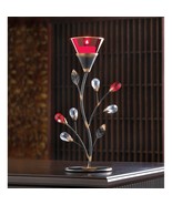 Ruby Red Blossom Tealight Candle Holder - $13.46