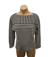 CHLOE Blue and White Knit Mariniere Striped Cotton Pullover Top - Size M... - £396.22 GBP