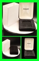 Vintage Zippo Lighter Empty Black Velvet Box Only Clam Shell Display Box - $34.64
