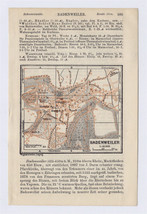 1913 Original Antique City Map Of Badenweiler / BADEN-WÜRTTEMBERG / Germany - £22.90 GBP