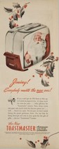1947 Print Ad Toastmaster Automatic Pop-Up Toasters Santa Claus Brings Gift - $17.17