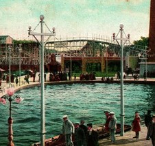 New Haven CT White City Savin Rock Roller Coaster Lagoon UNP 1910s Postcard  - £7.36 GBP