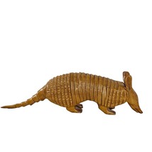 Vintage Hand Carved Wooden Armadillo Realistic Folk Art Antonio Monteiro - $49.99