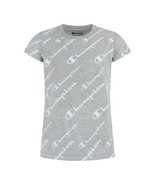 Champion Little Girls Script All Over Print T-shirt,Oxford Heather,5 - £14.32 GBP