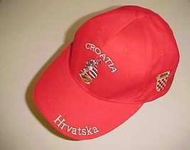 Croatia Hrvatska Republic Europe Logo Adult Unisex Red White Cap One Size - $11.30