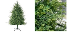 Tall Artificial Christmas Tree Holiday Décor with 700 Branches Steel Base 6ft  - £144.76 GBP