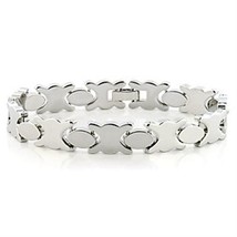 LO706 - Imitation Rhodium Brass Bracelet with No Stone - $430.70 MXN