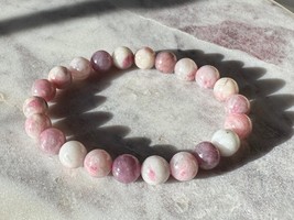 Handcrafted Natural Crystal Bracelet Plum Blossom Jasper - $13.17