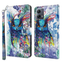 For Motorola Moto G54 3D Painting Pattern Flip Leather Phone Case(Watercolor Owl - £3.94 GBP