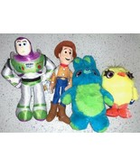 RARE Set of 4 Toy Story 4 Plush Doll Toy Buzz Lightyear, Woody, Bunny, D... - £31.26 GBP