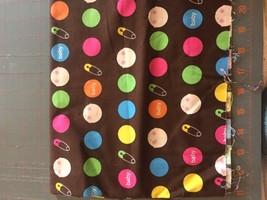 fabric- baby dots on brown Victoria hutto new baby approx 23” x 42” - $4.94