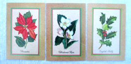 Lot of 22 Current Botanical Christmas Cards Vintage 1989 Holly Poinsetti... - $21.84