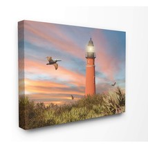 Stupell Industries Bright Red Ponce Inlet Lighthouse with Dense Grassy Dunes at  - $64.99