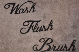Wash Brush and Flush Black Bathroom/Restroom Wall Art Accents - £24.28 GBP
