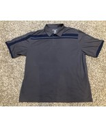 Holloway Polo Shirt Mens 2XL Gray Blue Golf Poly Dry Wick Collar Short S... - $18.69