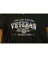 U.S. Air Force Veteran I Served T Shirt XL Black Patriot America Eagle Flag - $23.18