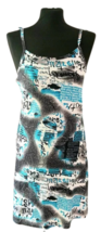 Y2K Vintage Strapless Dress Abstract Print - £31.00 GBP