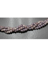  THE TWIST BEADS ERA!  36&quot; NECKLACE OF 4 MM ROUND BEADS LILAC BLENDS - £1.79 GBP