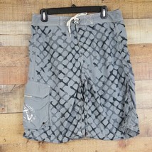 Life Is Good Board Shorts Mens Size 32 Gray Geometrical TX16 - £11.28 GBP
