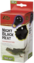 Zilla Night Black Heat Incandescent Bulb for Reptiles 100 watt - 6 count Zilla N - £29.15 GBP