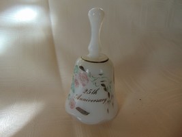 Fenton White Milk Glass Hand Painted Bell - £14.98 GBP