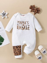 Baby romper Mama&#39;s Bestie Valentines gift for new mom, cute baby onsie b... - £25.77 GBP