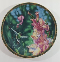 Gems Of Nature Calliope Hummingbird And Gladioli 6 1/4&quot; Plate Cyndi Nelson #970A - £9.51 GBP