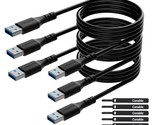 Usb To Usb Cable 6 Feet (3 Pack), Usb 3.0 Male To Male Cord, Type A 5Gbp... - £18.35 GBP
