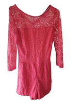 Pink Lace Overlay Romper - £6.17 GBP
