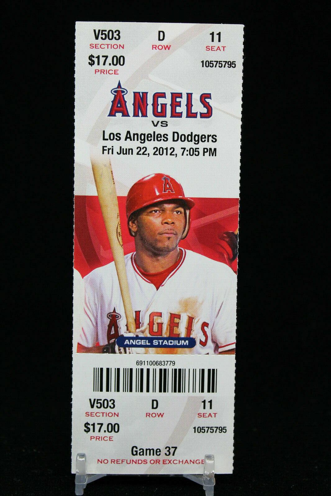 Primary image for Los Angeles Angels vs Los Angeles Dodgers Game 37 MLB Ticket w Stub 06/22/2012