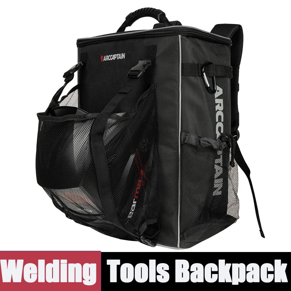 ARCCAPTAIN Welding Tools Backpack, Large Capacity Welding Helmet Tool Bag Hi Lap - £159.00 GBP