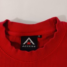 Access Men's Red Cotton Blend Long Sleeve Waffle Knitted Thermal Sweatshirt XL image 3