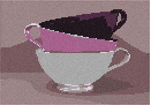 Pepita Needlepoint Canvas: Cups, 10&quot; x 7&quot; - $50.00+