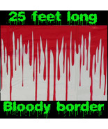 Horror BLOODY BORDER Scene Wall Trim Halloween Party Decoration Prop-20f... - £7.54 GBP