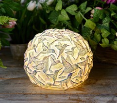 Barbara King 12&quot; Sandstone Embossed Illuminated Sphere in - $193.99