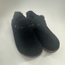 Earth Origins Aurora Shoes Jade Fur Lined Black Suede Flats Women Size U... - $32.52
