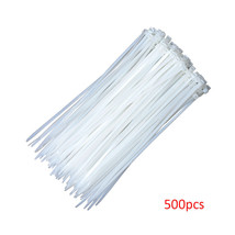 500pcs 12&quot; Inch 4.8*300mm Heavy Duty 75LBS Self-Locking Nylon Cable Ties - White - £31.45 GBP