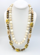 Two Vintage Acrylic Beaded Necklaces - £19.03 GBP