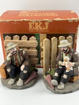 The Emmett Kelly JR Signature Collection Figurine bookends Clown 9748 - £36.94 GBP