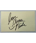 Anna Nicole (d. 2007) Signed Autographed 3x5 Signature Page - $1,834.41 MXN