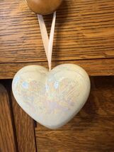Vintage Pier 1 Imports Iridescent Ceramic Heart Sachet Ornament – Made i... - $14.55